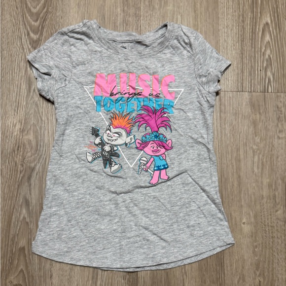 Gray Kids Trolls Graphic T-Shirt - Picture 1 of 3
